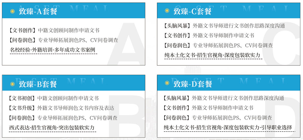 套餐對(duì)應(yīng)服務(wù)內(nèi)容-碩士