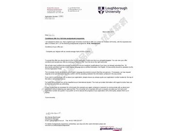 恭喜賈同學獲得拉夫堡大學管理學專業(yè)碩士通知書