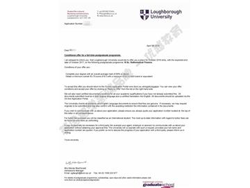  恭喜賈同學獲得拉夫堡大學數(shù)學金融專業(yè)碩士通知書