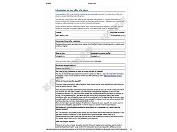 恭喜尹同學獲得布萊頓大學市場營銷專業(yè)碩士通知書