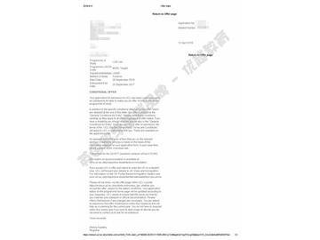 恭喜周同學獲得倫敦大學學院法律專業(yè)碩士通知書