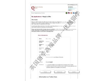 恭喜江同學(xué)獲得貝爾法斯特女王大學(xué)藥物分析專業(yè)碩士通知書