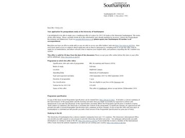恭喜丁同學獲得南安普頓大學會計與金融專業(yè)碩士通知書