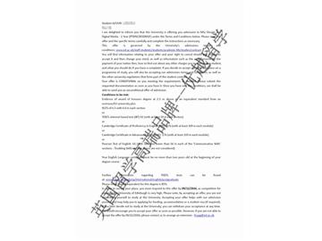 恭喜黃同學(xué)獲得愛丁堡大學(xué)設(shè)計與數(shù)字媒體專業(yè)碩士通知書