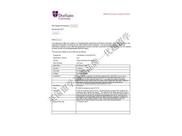 恭喜馮同學(xué)獲得杜倫大學(xué)法律專業(yè)碩士通知書