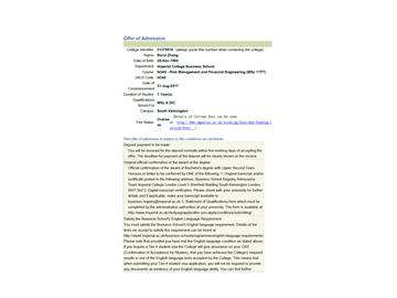 恭喜丁同學(xué)獲得華威大學(xué)商務(wù)分析專業(yè)碩士通知書