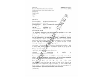 2018offer：恭喜林同學(xué)獲得倫敦大學(xué)學(xué)院人機(jī)交互專業(yè)碩士通知書
