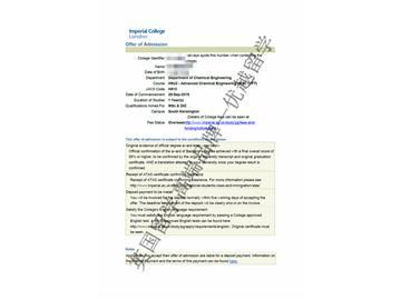 2018offer：恭喜江同學(xué)獲得帝國(guó)理工學(xué)院高等化學(xué)工程專業(yè)碩士通知書
