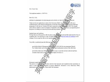 2018offer：恭喜蘇同學(xué)獲得巴斯大學(xué)金融風(fēng)險(xiǎn)管理專業(yè)碩士通知書(shū)