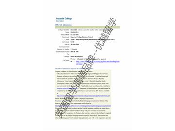 2018offer：恭喜韓同學(xué)獲得帝國理工學(xué)院風(fēng)險(xiǎn)管理與金融工程專業(yè)碩士通知書