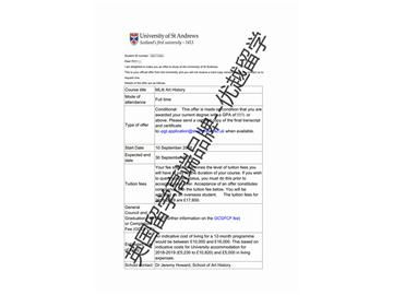 2018offer：恭喜張同學(xué)獲得圣安德魯斯大學(xué)藝術(shù)史專業(yè)碩士通知書