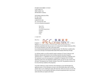 2019offer：恭喜吳同學(xué)獲得倫敦政治經(jīng)濟(jì)學(xué)院(世界排名：38)統(tǒng)計學(xué)專業(yè)碩士通知書