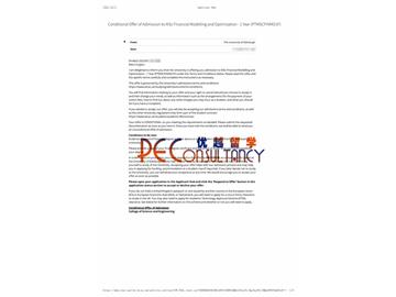 2020offer：恭喜丁同學(xué)獲得南安普頓大學(xué)(世界排名：97)移動(dòng)通信和智能網(wǎng)絡(luò)碩士專業(yè)碩士通知書(shū)