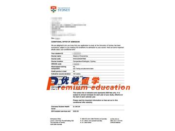 2020offer：恭喜張同學(xué)獲得悉尼大學(xué)(世界排名：42)經(jīng)濟(jì)學(xué)專業(yè)碩士通知書