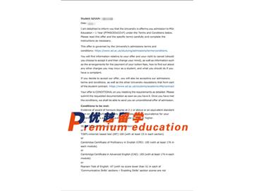 2020offer：恭喜秦同學獲得愛丁堡大學(世界排名：20)教育學專業(yè)碩士通知書