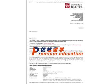 2020offer：恭喜王同學(xué)獲得布里斯托大學(xué)(世界排名：49)會計(jì)、金融與管理專業(yè)碩士通知書
