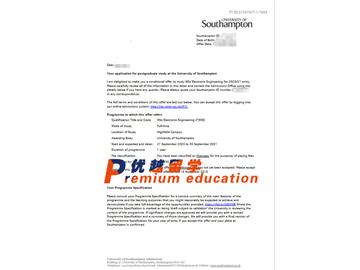2020offer：恭喜金同學獲得南安普頓大學(世界排名：97)電子工程專業(yè)碩士通知書