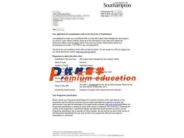 2020offer：恭喜錢同學(xué)獲得南安普頓大學(xué)(世界排名：97)供應(yīng)鏈管理與物流專業(yè)碩士通知書
