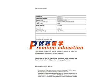 2020offer：恭喜趙同學(xué)獲得格拉斯哥大學(xué)(世界排名：67)計(jì)算機(jī)科學(xué)專業(yè)碩士通知書