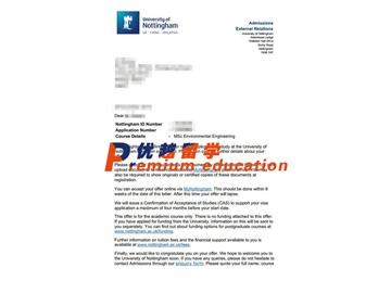 2020offer：恭喜金同學(xué)獲得諾丁漢大學(xué)(世界排名：96)環(huán)境工程專業(yè)碩士通知書