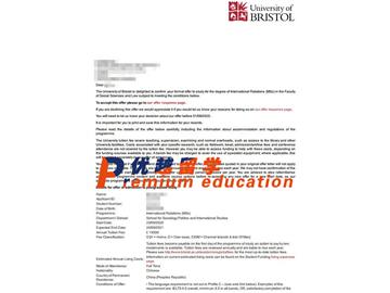 2020offer：恭喜錢同學(xué)獲得布里斯托大學(xué)(世界排名：49)國際關(guān)系專業(yè)碩士通知書