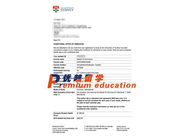 2020offer：恭喜魏同學(xué)獲得悉尼大學(xué)(世界排名：42)商務(wù)專業(yè)碩士通知書