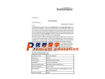 2020offer：恭喜周同學獲得南安普頓大學(世界排名：97)公共健康專業(yè)碩士通知書